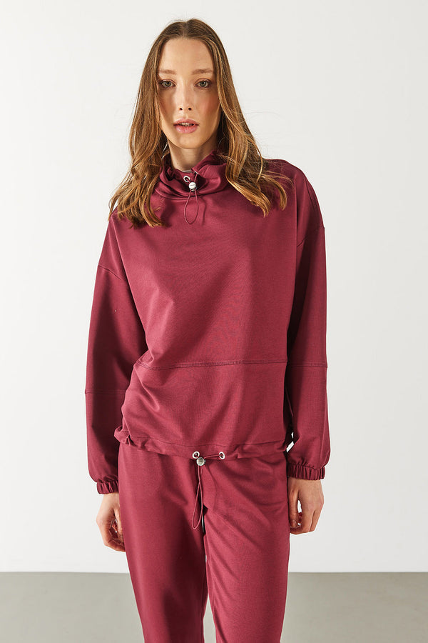 Norah Yakası Detaylı Regular Fit Sweatshirt - MÜRDÜM