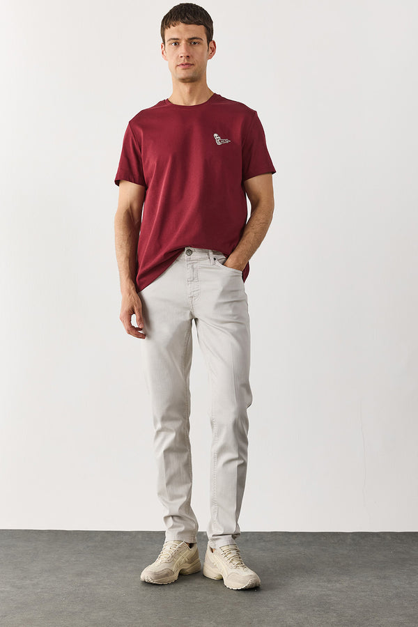 Richard Slim Fit 5 Cep Parça Boya Pantolon - TAŞ