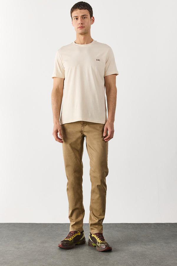 Richard Slim Fit 5 Cep Parça Boya Pantolon - CAMEL