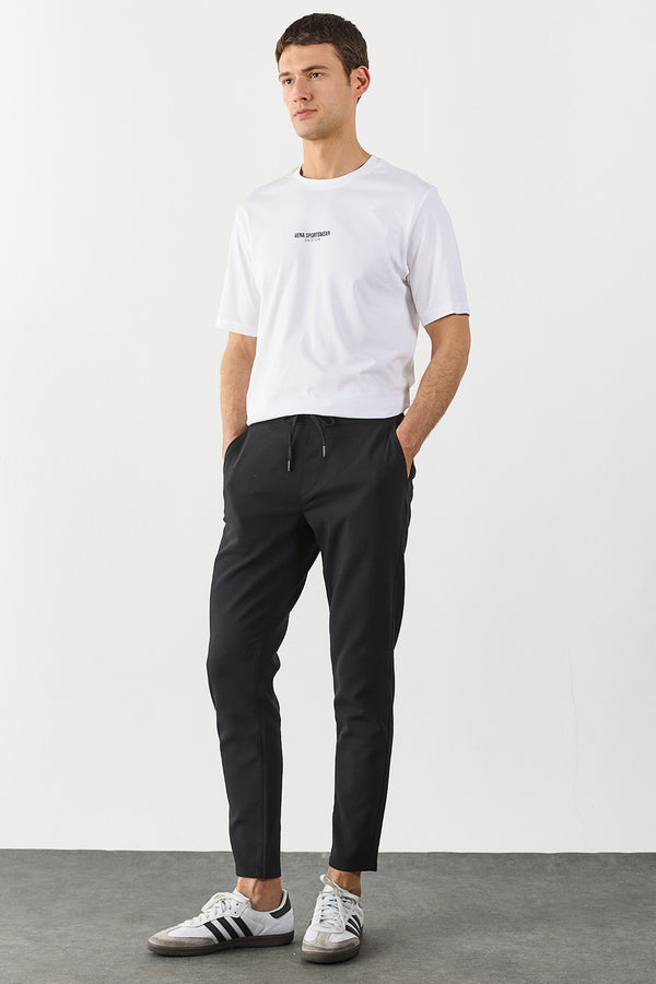 Vena Sports Baskılı Bisiklet Yaka Regular Fit Tişört - BEYAZ