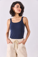 Beli Lastikli Geniş Paça Pantolon(TENCEL)(TM) - OFF WHITE