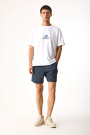 Alex Beli Lastikli %100 Keten Şort