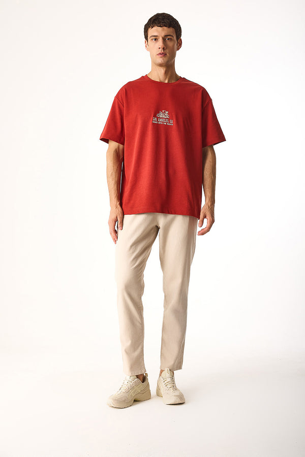 Alfred Beli Lastikli Keten Pantolon 1Y2511508-019