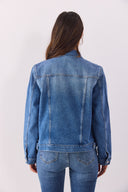 Ally Dirty Med Blue Slim Fit Jean Ceket - DIRTY MED BLUE
