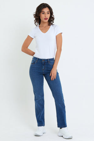 Gabriel Dark Blue Straight Fit Jean Pantolon - DARK BLUE 1Y231981DB-251