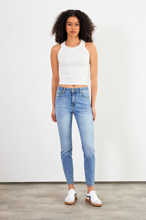 Gabriella Dirty Med Blue Skinny Jean Pantolon - DIRTY MED BLUE 1K2410268DMB-752