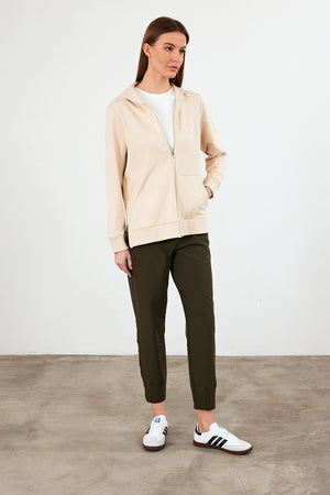 Gwen Yanı Yırtmaçlı Fermuarlı Sweatshirt - TAŞ 2K24200010-092