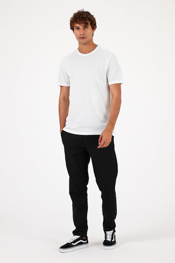 Ken Bisiklet Yaka Regular Fit Pike Basic Tişört - BEYAZ