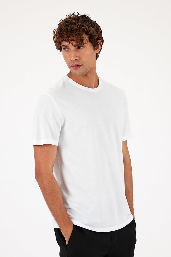 Ken Bisiklet Yaka Regular Fit Pike Basic Tişört - BEYAZ 2Y2329716P-022