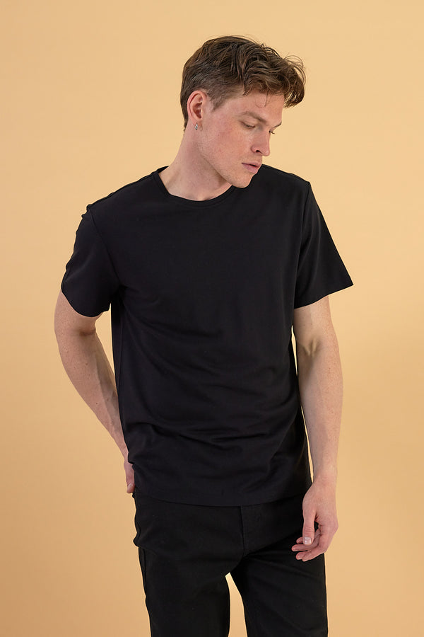 Ken Bisiklet Yaka Regular Fit Pike Basic Tişört - SİYAH