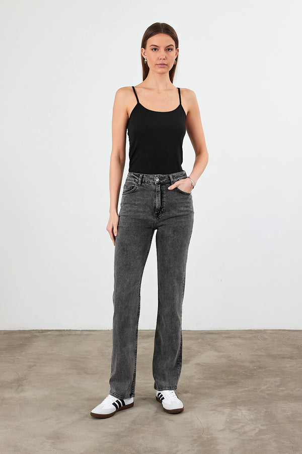 Marrakesh Black Straight Fit Jean Pantolon - BLACK