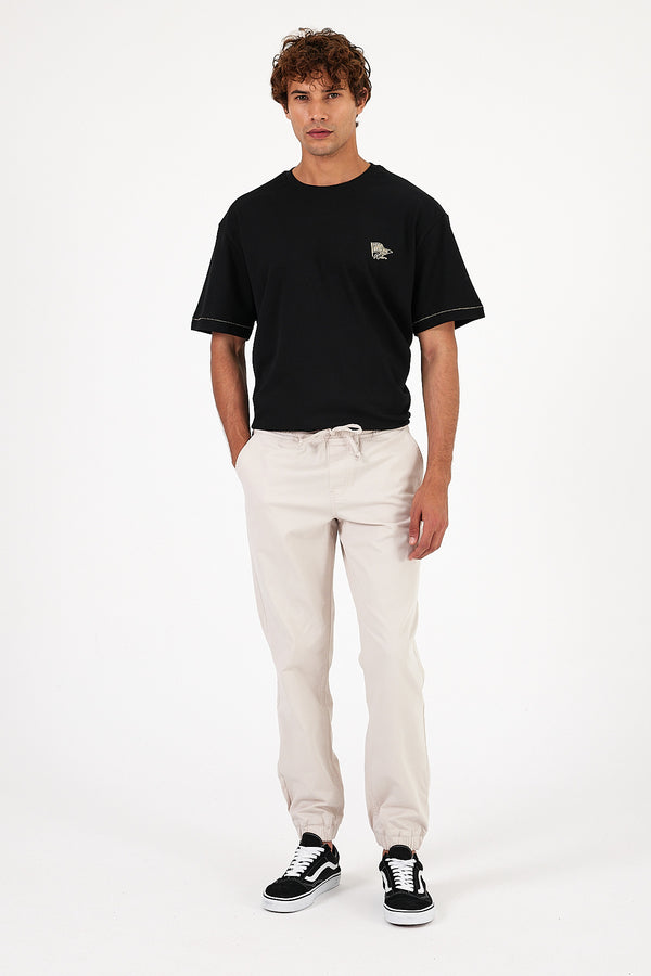 Simon Slim Fit Gabardin Jogger Pantolon - TAŞ