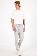 Erkek Alfred Beli Lastikli Çizgili Summer Gabardin Pantolon - Taş