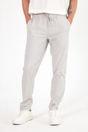 Erkek Alfred Beli Lastikli Çizgili Summer Gabardin Pantolon - Taş