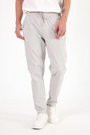 Erkek Alfred Beli Lastikli Çizgili Summer Gabardin Pantolon - Taş