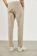 Erkek Alfred Beli Lastikli Slim Straight Gofre Pantolon - Gri