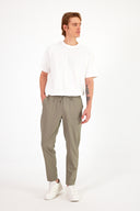 Erkek Alfred Beli Lastikli Summer Gabardin Pantolon - Haki