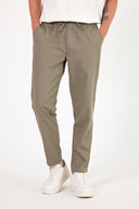 Erkek Alfred Beli Lastikli Summer Gabardin Pantolon - Haki