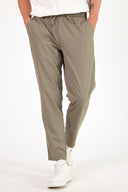 Erkek Alfred Beli Lastikli Summer Gabardin Pantolon - Haki