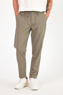 Erkek Alfred Beli Lastikli Summer Gabardin Pantolon - Haki