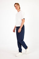 Erkek Alfred Beli Lastikli Summer Gabardin Pantolon - Lacivert