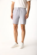 Erkek Alfred Gofre Şort - Buz Gri