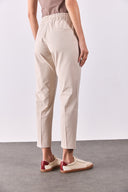 Kadın Alian Beli Lastikli Beach Pantolon - Bej