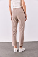 Kadın Alian Beli Lastikli Beach Pantolon - Kahverengi