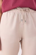 Kadın Alian Beli Lastikli Beach Pantolon %100 Lyocell (Tencel™) - Taş