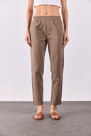 Kadın Alian Beli Lastikli Smart Pantolon - Taş