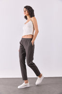 Kadın Alian Beli Lastikli Smart Pantolon - Antrasit