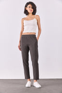 Kadın Alian Beli Lastikli Smart Pantolon - Antrasit