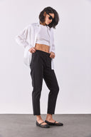 Kadın Alian Beli Lastikli Smart Pantolon - Siyah