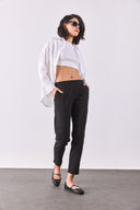 Kadın Alian Beli Lastikli Smart Pantolon - Siyah