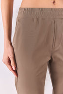 Kadın Alian Beli Lastikli Smart Pantolon - Taş