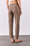 Kadın Alian Beli Lastikli Smart Pantolon - Taş