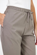 Kadın Alian Beli Lastikli Summer Gabardin Pantolon - Vizon