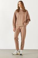 Kadın Alian Yumuşak Dokulu Jogging Pantolon (CUPRO) - Vizon