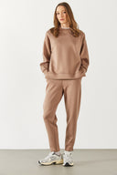 Kadın Alian Yumuşak Dokulu Jogging Pantolon (CUPRO) - Vizon