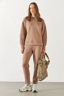 Kadın Alian Yumuşak Dokulu Jogging Pantolon (CUPRO) - Vizon