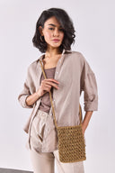 Kadın Alina Oversize Gömlek %100 Keten - Naturel