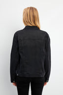 Kadın Ally Black Slim Fit Jean Ceket - Black
