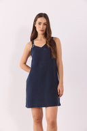 Kadın Angelica Blue Black Regular Fit Jean Elbise %100 Lyocell (Tencel™) - Blue Black