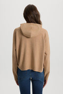 Kadın Angelica Kapüşonlu Regular Fit Triko Kazak - Bej