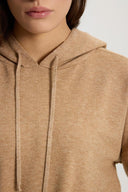 Kadın Angelica Kapüşonlu Regular Fit Triko Kazak - Bej