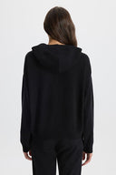 Kadın Angelica Kapüşonlu Regular Fit Triko Kazak - Siyah