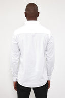 Erkek Austin Slim Fit Gabardin Gömlek %100 Pamuk - Beyaz