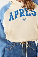 Kadın Baskılı Kontrast Parçalı Sweatshirt - Mavi