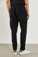 Erkek Beli Lastikli Müslin Chino Pantolon %100 Pamuk - Siyah