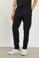 Erkek Beli Lastikli Müslin Chino Pantolon %100 Pamuk - Siyah